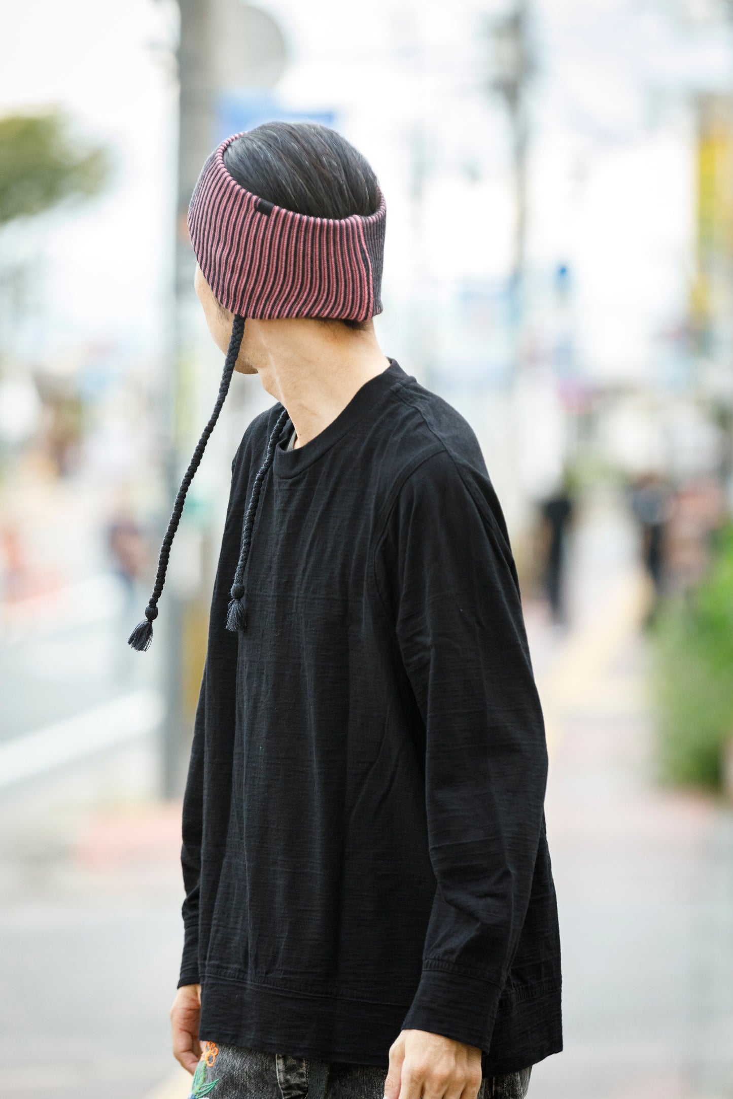 THE FACTORY MADE / EARFLAP KNIT HAIR BAND - BLACK,CHACOAL GRAY【FM966】