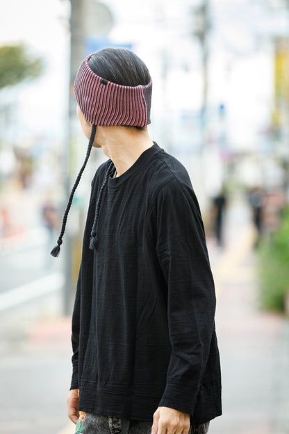 THE FACTORY MADE / EARFLAP KNIT HAIR BAND - BLACK,CHACOAL GRAY【FM966】