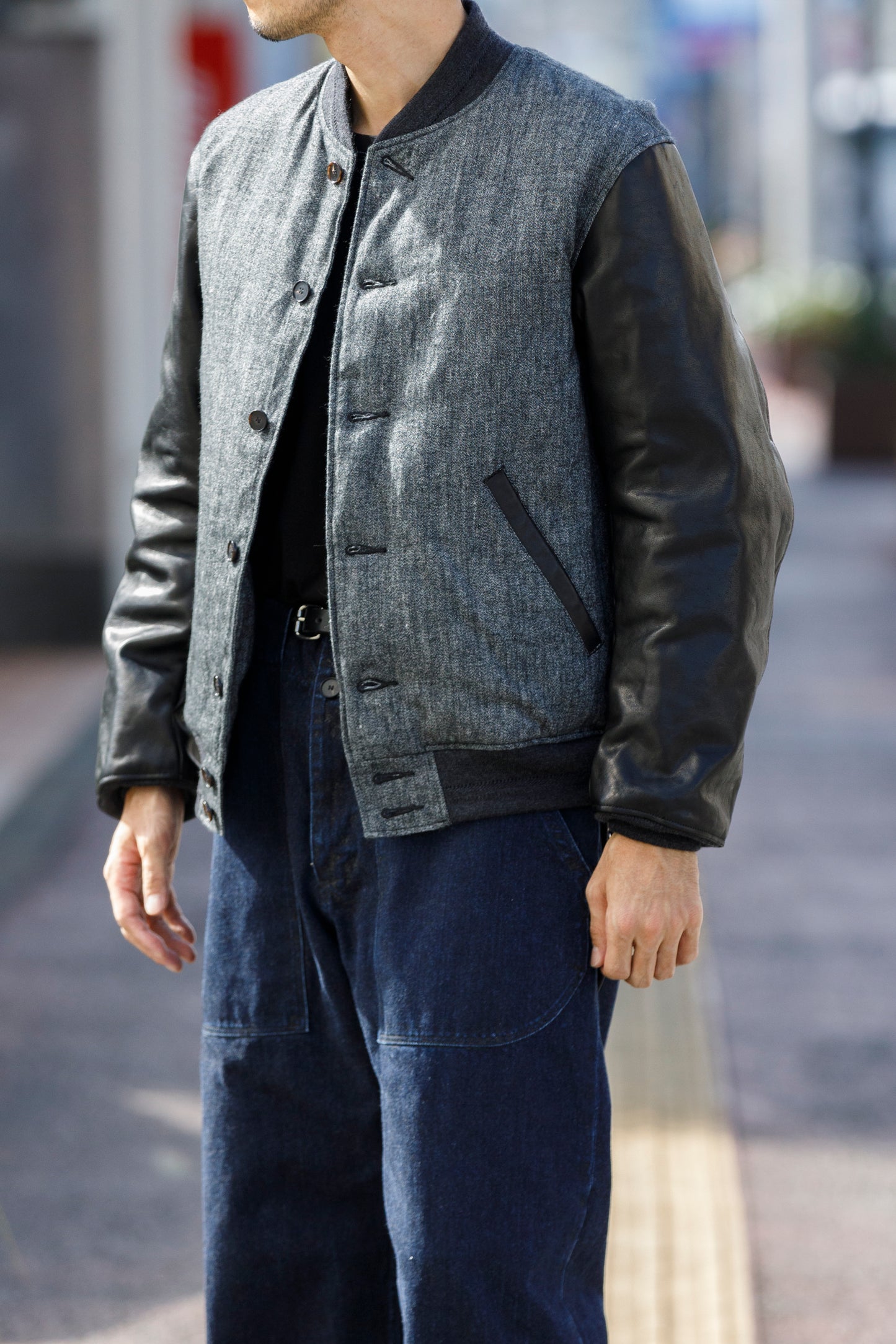 NULABEL / 522-208 DOWN AWARD JACKET - Black