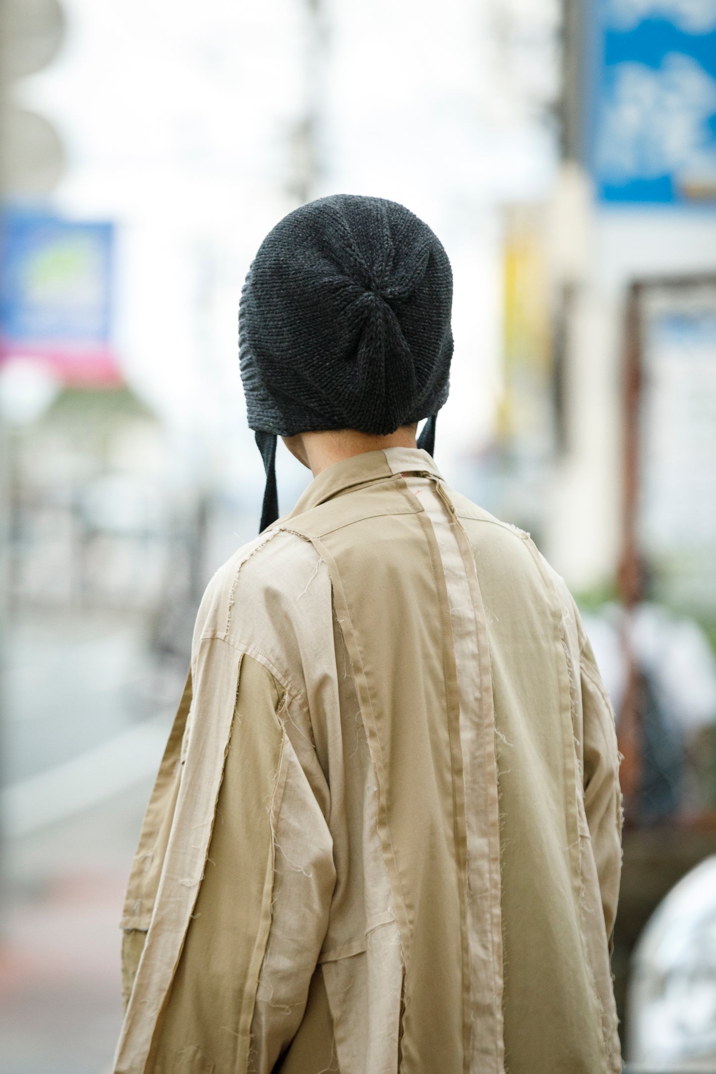 THE FACTORY MADE / BULKY KNIT BONNET - BLACK,CHACOAL GRAY【FM977】