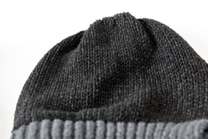 THE FACTORY MADE / BULKY KNIT BONNET - BLACK,CHACOAL GRAY【FM977】