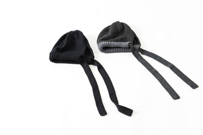 THE FACTORY MADE / BULKY KNIT BONNET - BLACK,CHACOAL GRAY【FM977】