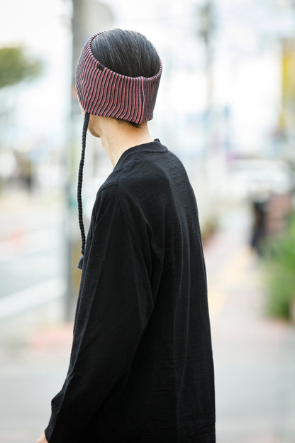 THE FACTORY MADE / EARFLAP KNIT HAIR BAND - BLACK,CHACOAL GRAY【FM966】