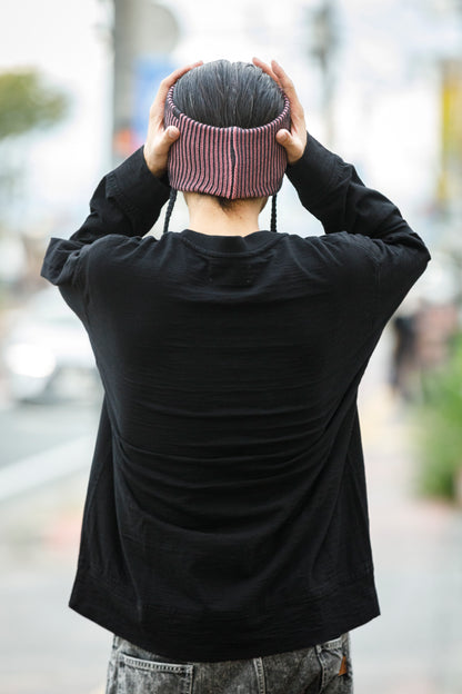 THE FACTORY MADE / EARFLAP KNIT HAIR BAND - BLACK,CHACOAL GRAY【FM966】