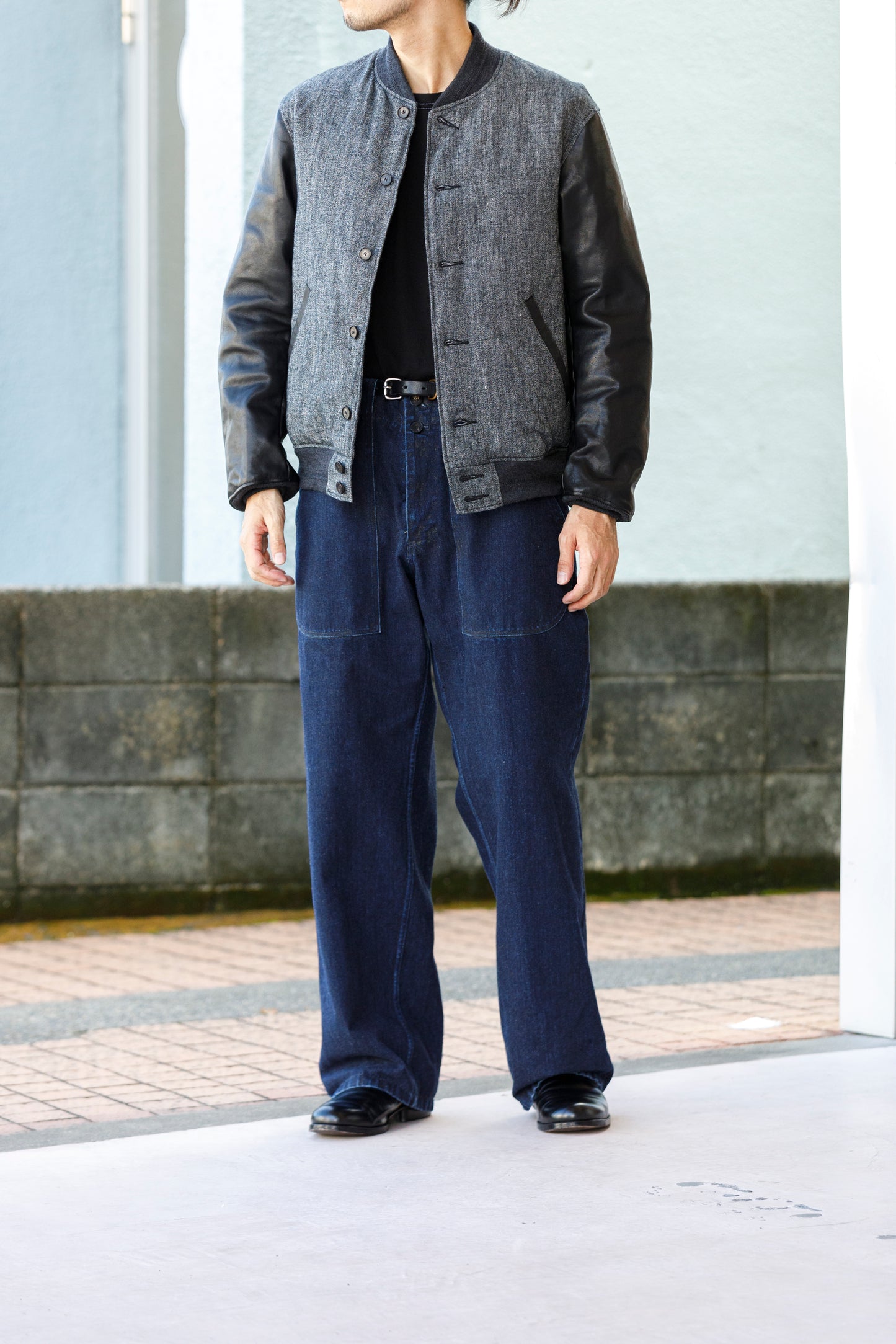 NULABEL / 522-208 DOWN AWARD JACKET - Black