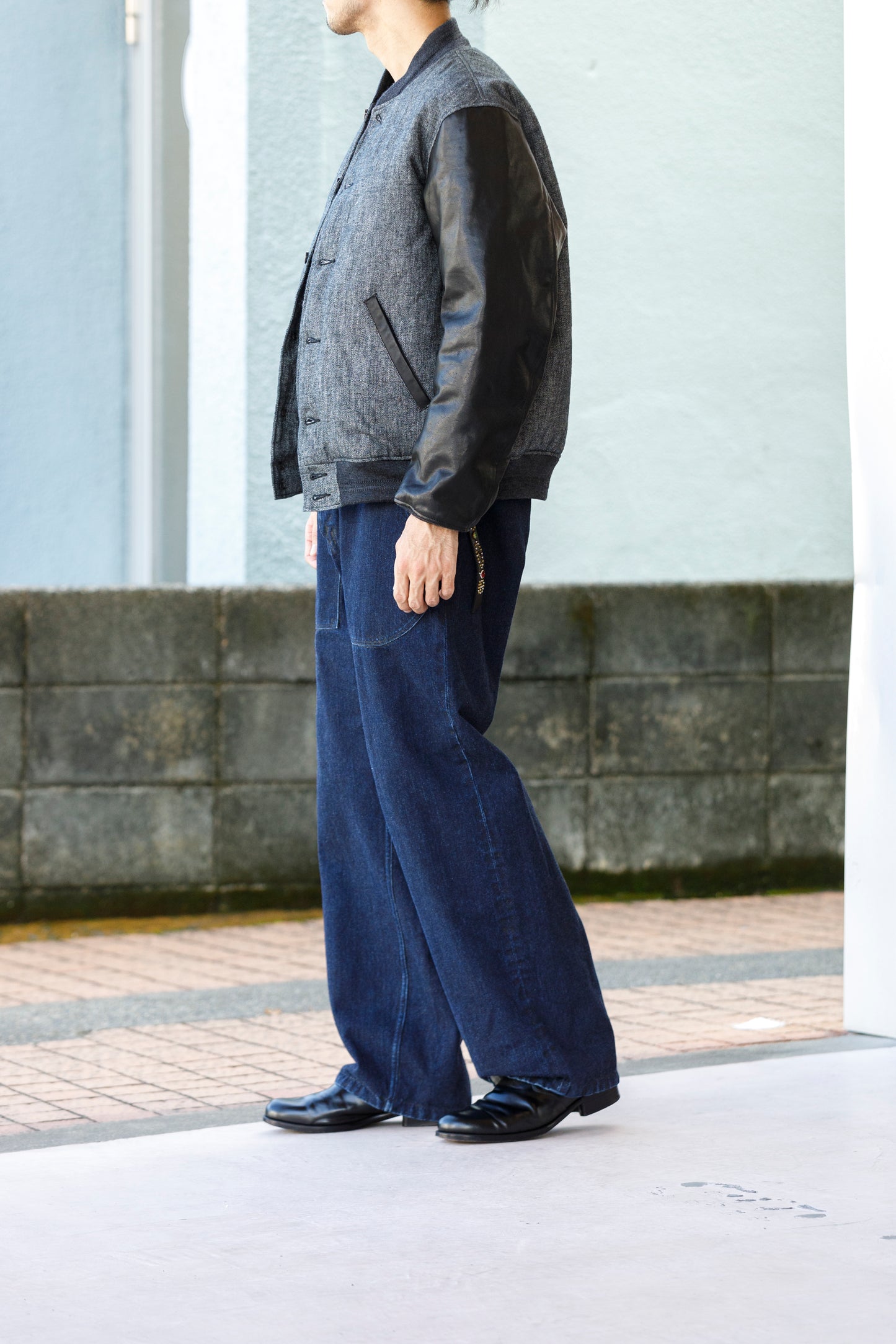 NULABEL / 522-208 DOWN AWARD JACKET - Black