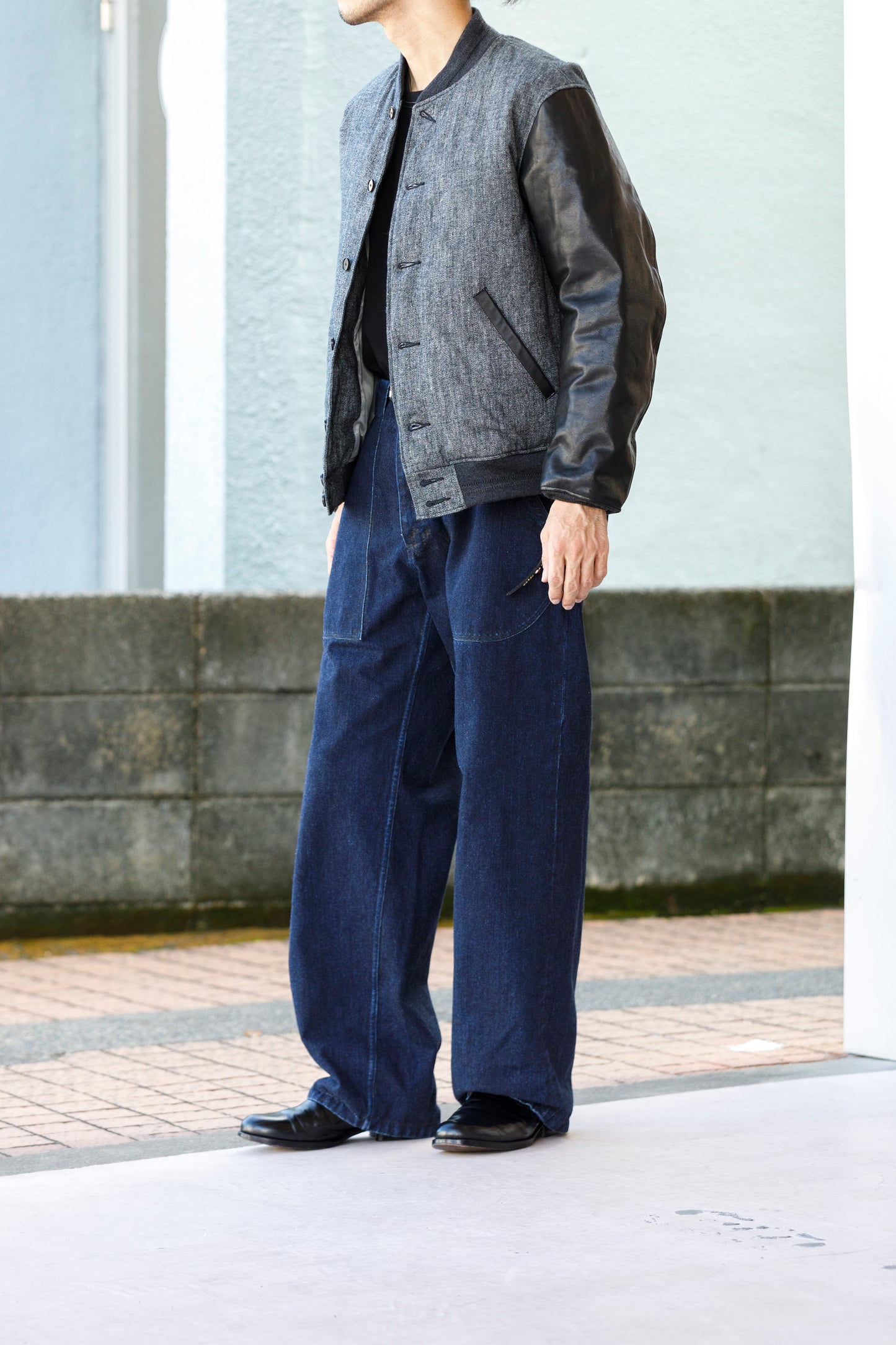 NULABEL / 522-208 DOWN AWARD JACKET - Black