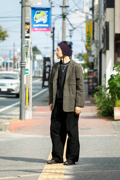 THE FACTORY MADE / EARFLAP KNIT HAIR BAND - BLACK,CHACOAL GRAY【FM966】