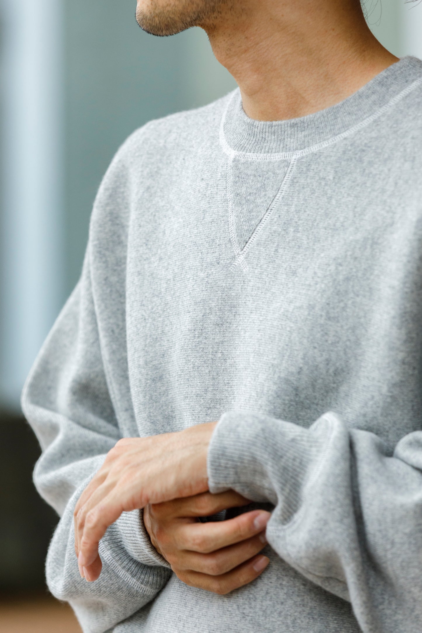 MEIAS / PURE CASHMERE SWEAT PO - T.Gray