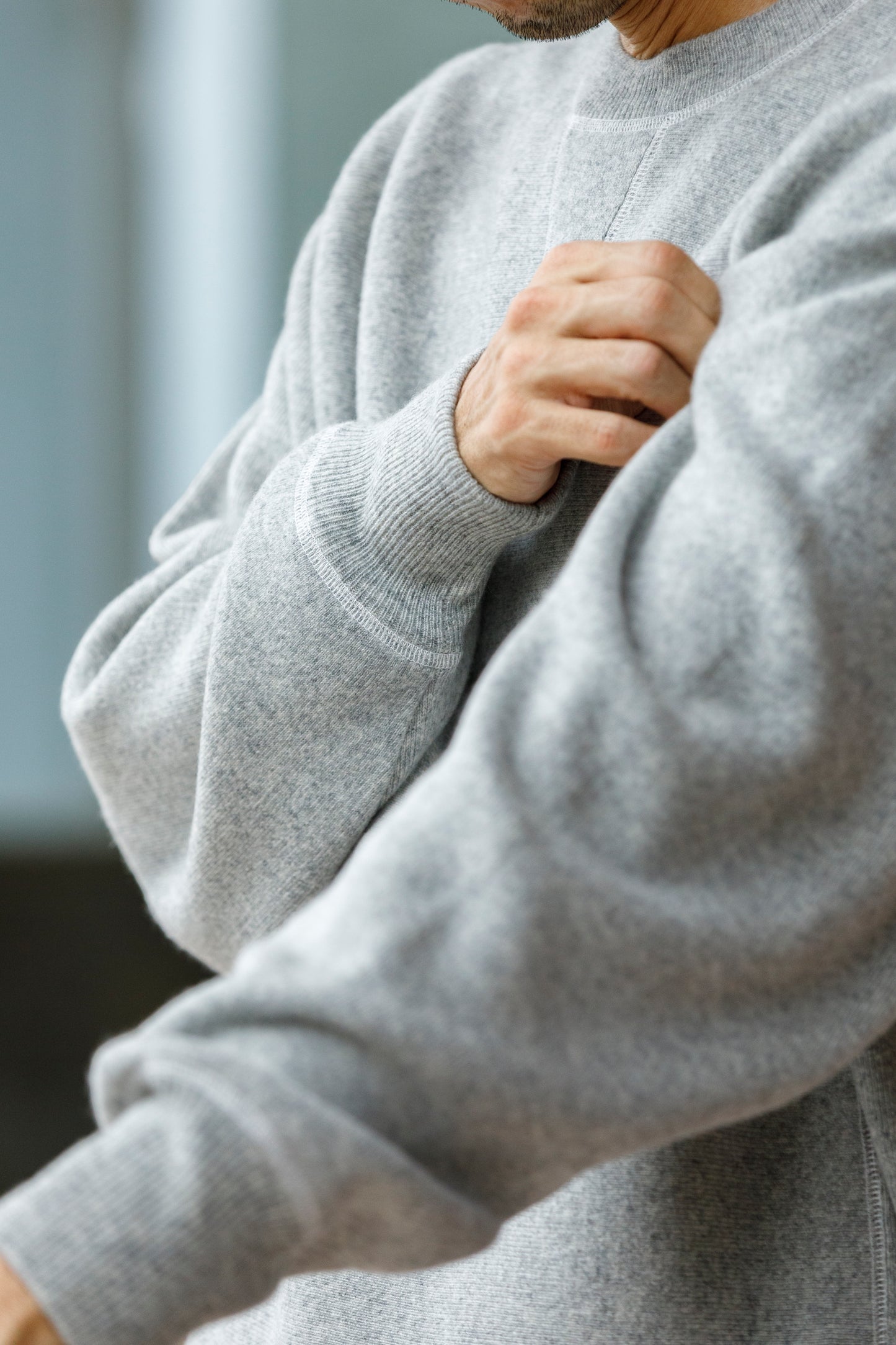 MEIAS / PURE CASHMERE SWEAT PO - T.Gray