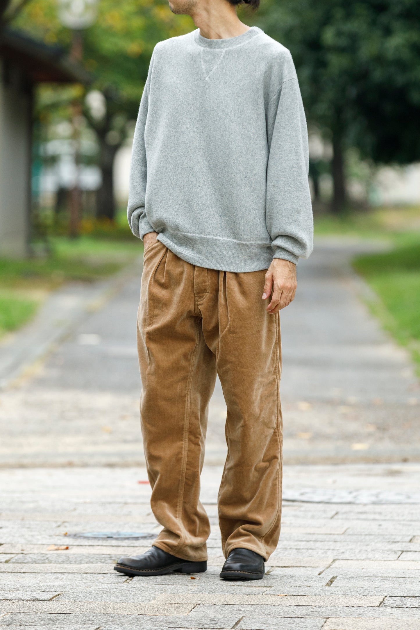 MEIAS / PURE CASHMERE SWEAT PO - T.Gray