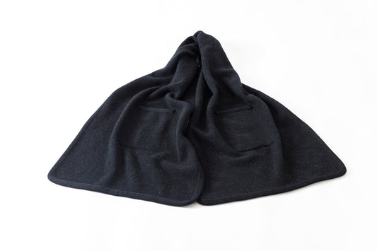 Nikki ESSENTIAL PIECE  / Felting Wool Over Stole - Chacoal