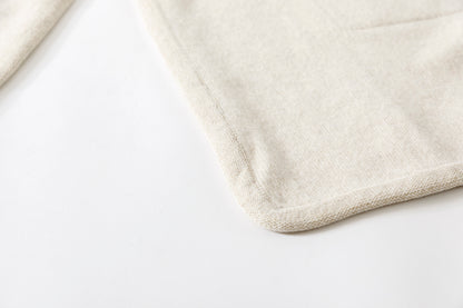 Nikki ESSENTIAL PIECE  / Felting Wool Over Stole - White×Beige