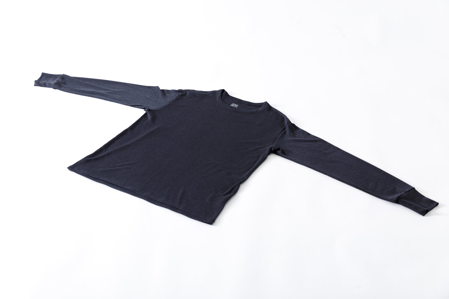 Nikki ESSENTIAL PIECE /  Wool Silk Fraise Stitch Jersey Crewneck(Unisex) - Chacoal