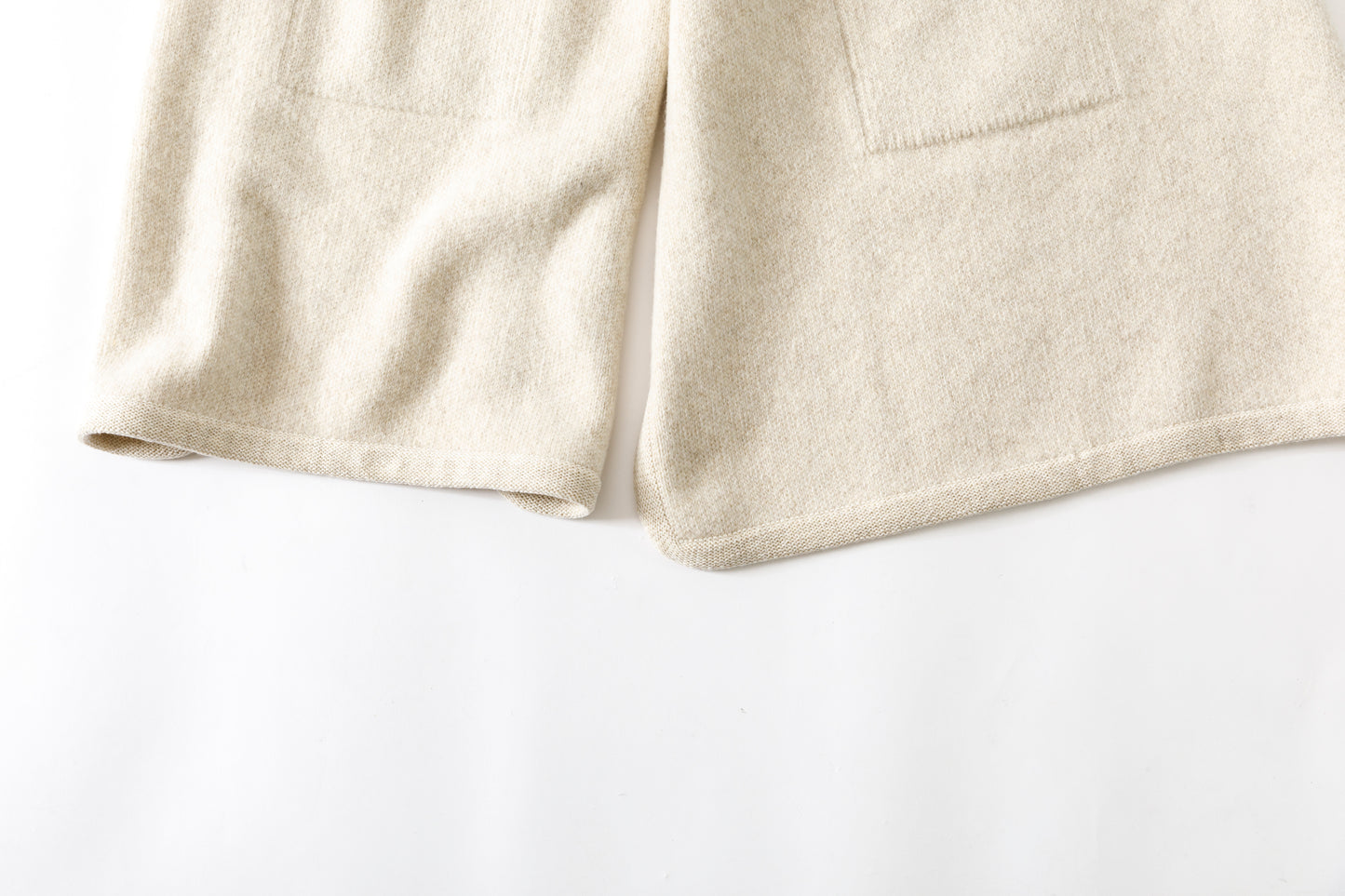 Nikki ESSENTIAL PIECE  / Felting Wool Over Stole - White×Beige