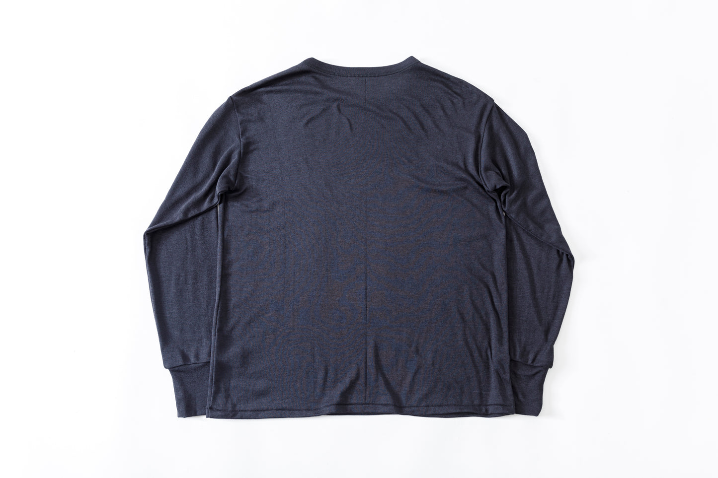 Nikki ESSENTIAL PIECE /  Wool Silk Fraise Stitch Jersey Crewneck(Unisex) - Chacoal