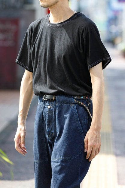 NULABEL / 522-501 GARMENT DYED T-SHIRT(×BRACKETS) - Midnight
