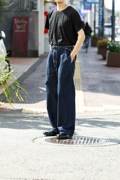 NULABEL / 522-501 GARMENT DYED T-SHIRT(×BRACKETS) - Midnight