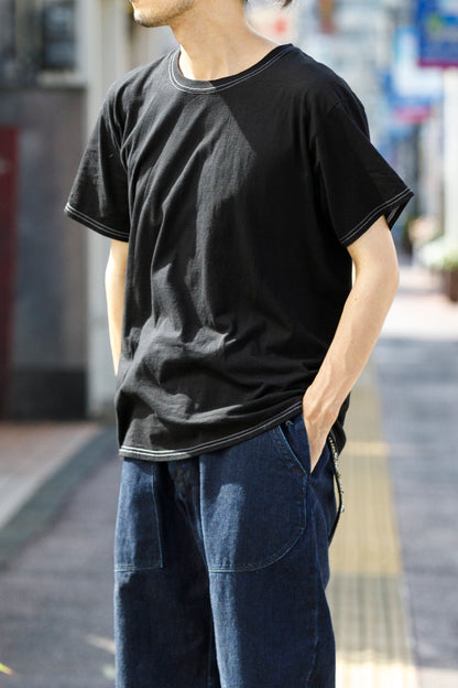 NULABEL / 522-501 GARMENT DYED T-SHIRT(×BRACKETS) - Midnight