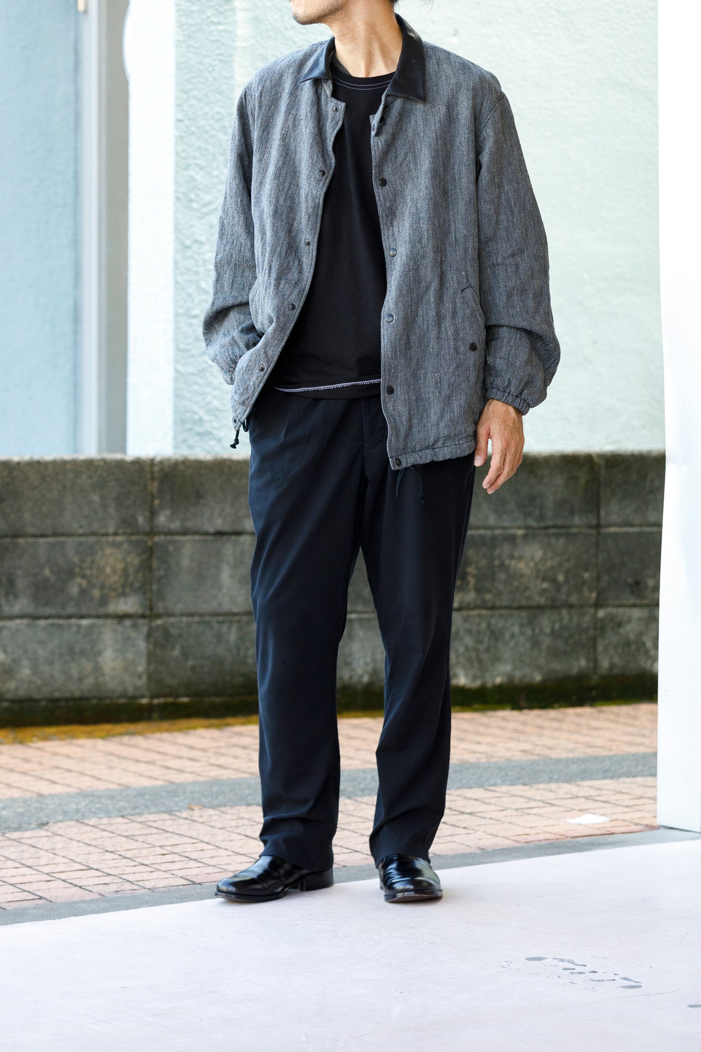 NULABEL / 522-501 GARMENT DYED T-SHIRT(×BRACKETS) - Midnight