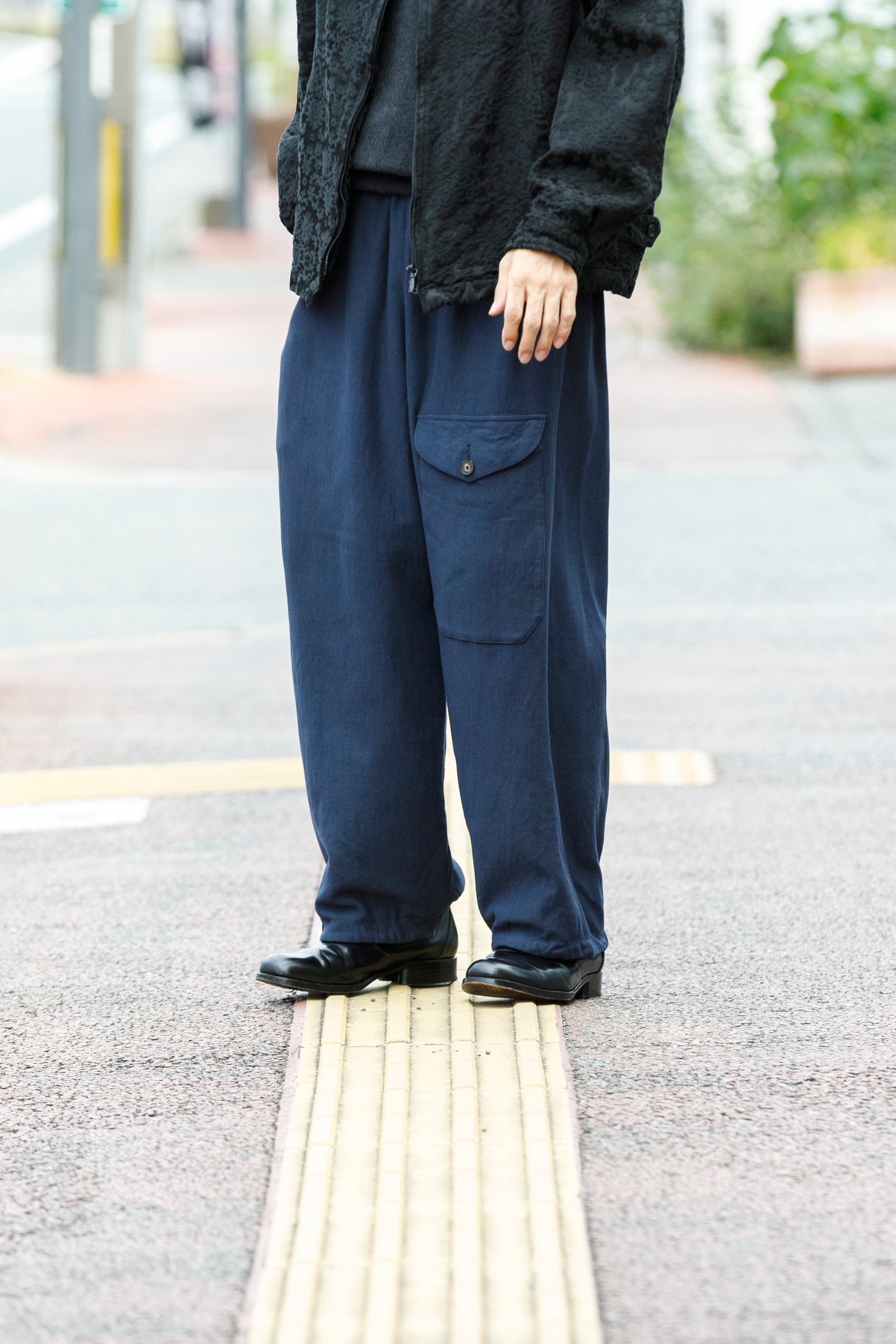 NULABEL / 522-706 GARMENT DYED SWEAT TROUSERS - Midnight