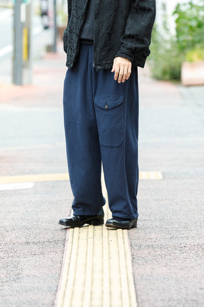NULABEL / 522-706 GARMENT DYED SWEAT TROUSERS - Midnight