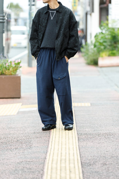 NULABEL / 522-706 GARMENT DYED SWEAT TROUSERS - Midnight