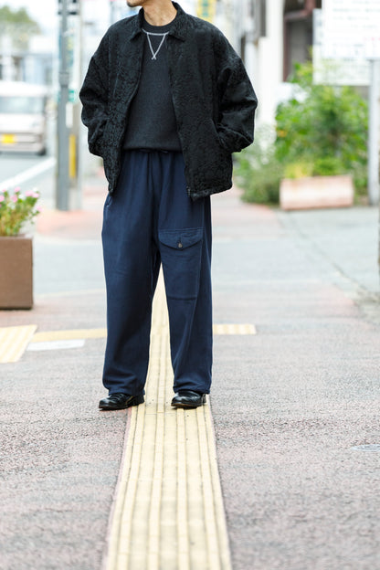 NULABEL / 522-706 GARMENT DYED SWEAT TROUSERS - Midnight