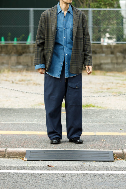 NULABEL / 522-706 GARMENT DYED SWEAT TROUSERS - Midnight