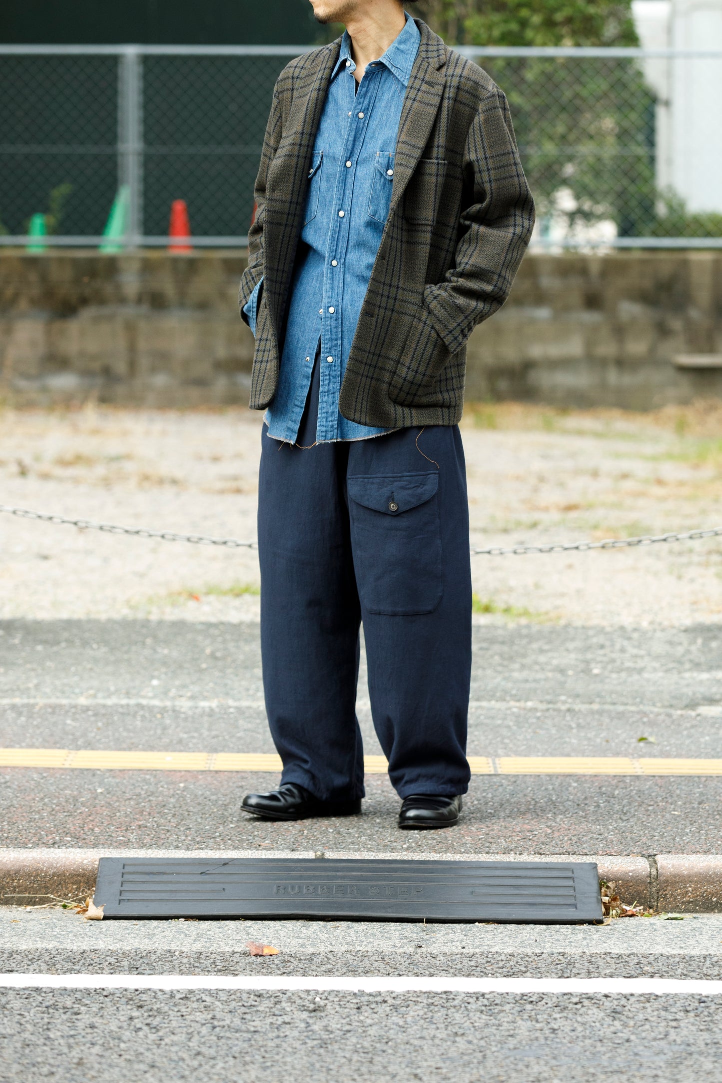 NULABEL / 522-706 GARMENT DYED SWEAT TROUSERS - Midnight