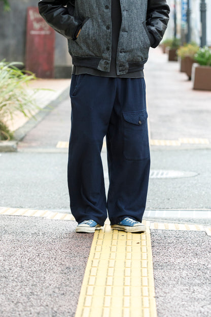 NULABEL / 522-706 GARMENT DYED SWEAT TROUSERS - Midnight