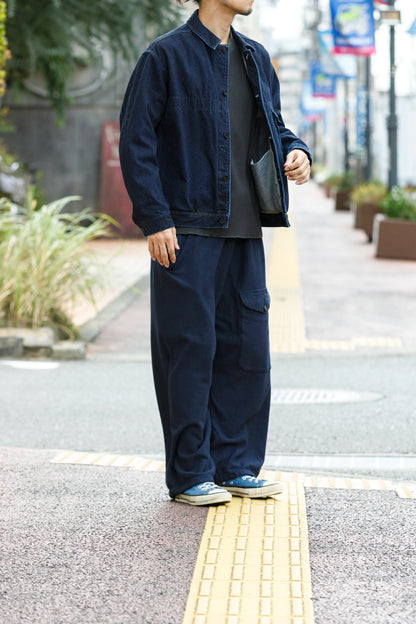 NULABEL / 522-204 URUSHI COATED DENIM TRUCKER JACKET - COAL BLACK