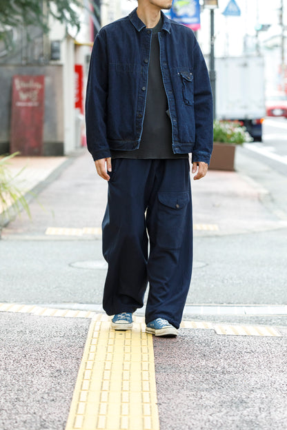 NULABEL / 522-706 GARMENT DYED SWEAT TROUSERS - Midnight
