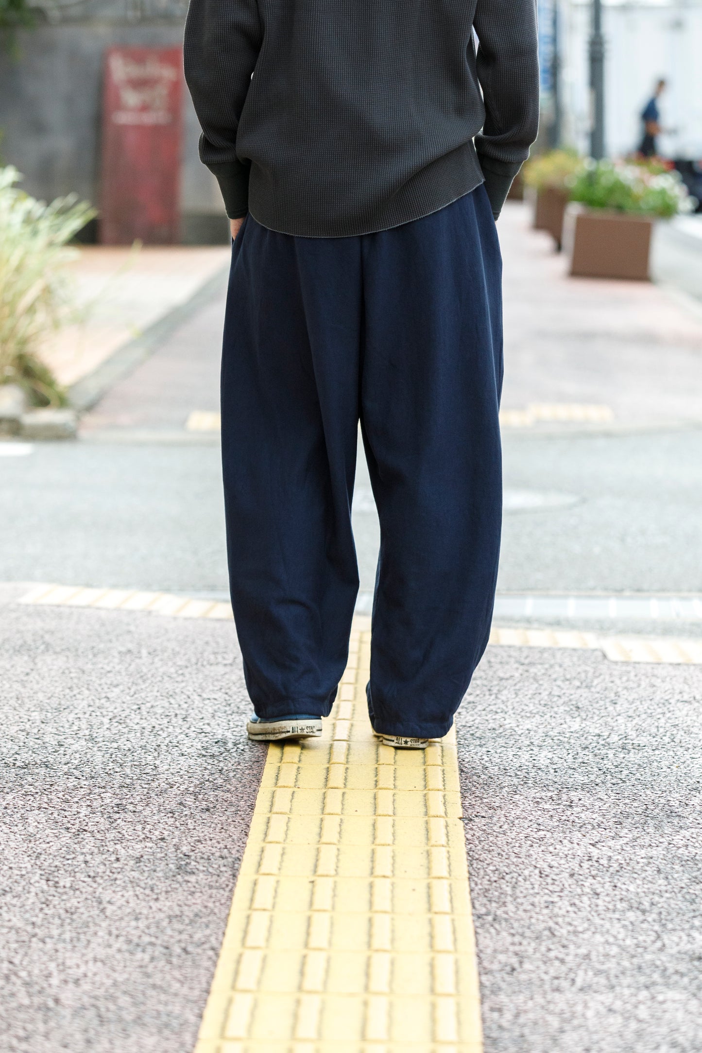 NULABEL / 522-706 GARMENT DYED SWEAT TROUSERS - Midnight