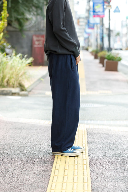 NULABEL / 522-706 GARMENT DYED SWEAT TROUSERS - Midnight