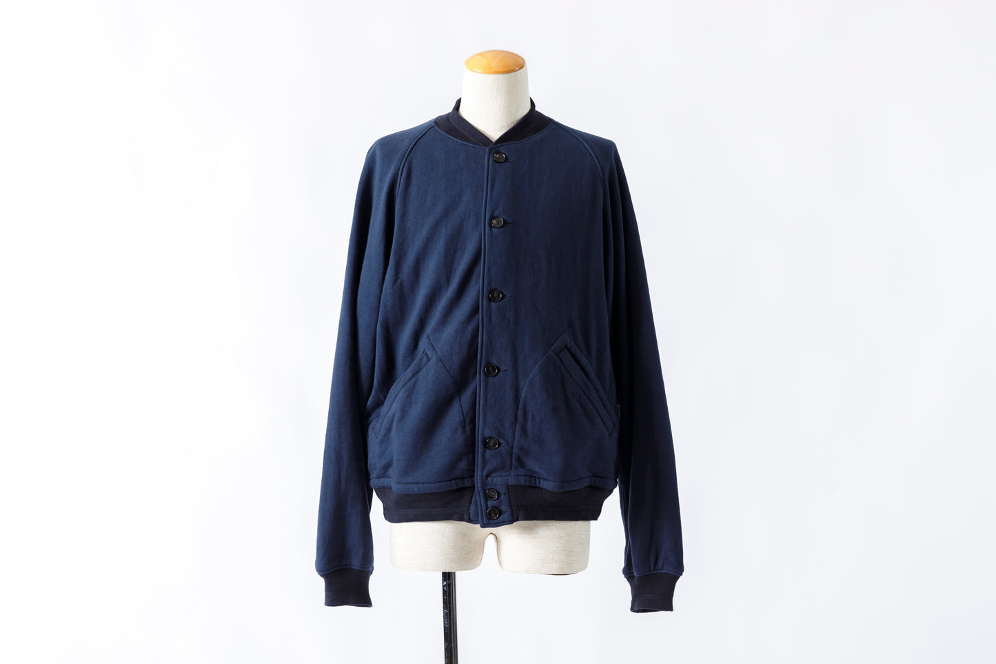 NULABEL / 522-706 GARMENT DYED SWEAT AWARD JACKET - Midnight