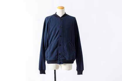 NULABEL / 522-706 GARMENT DYED SWEAT AWARD JACKET - Midnight