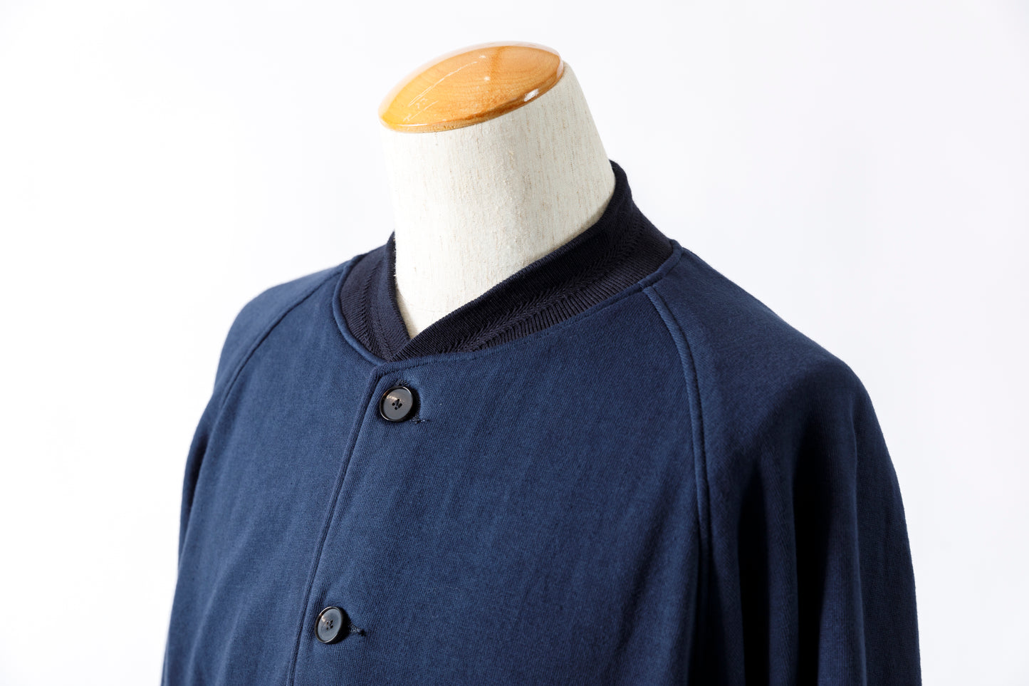 NULABEL / 522-706 GARMENT DYED SWEAT AWARD JACKET - Midnight