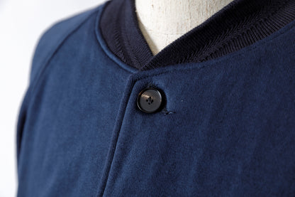 NULABEL / 522-706 GARMENT DYED SWEAT AWARD JACKET - Midnight