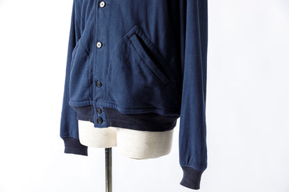NULABEL / 522-706 GARMENT DYED SWEAT AWARD JACKET - Midnight