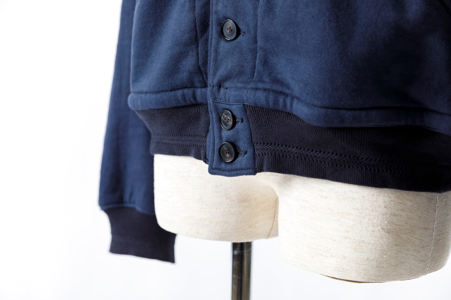 NULABEL / 522-706 GARMENT DYED SWEAT AWARD JACKET - Midnight