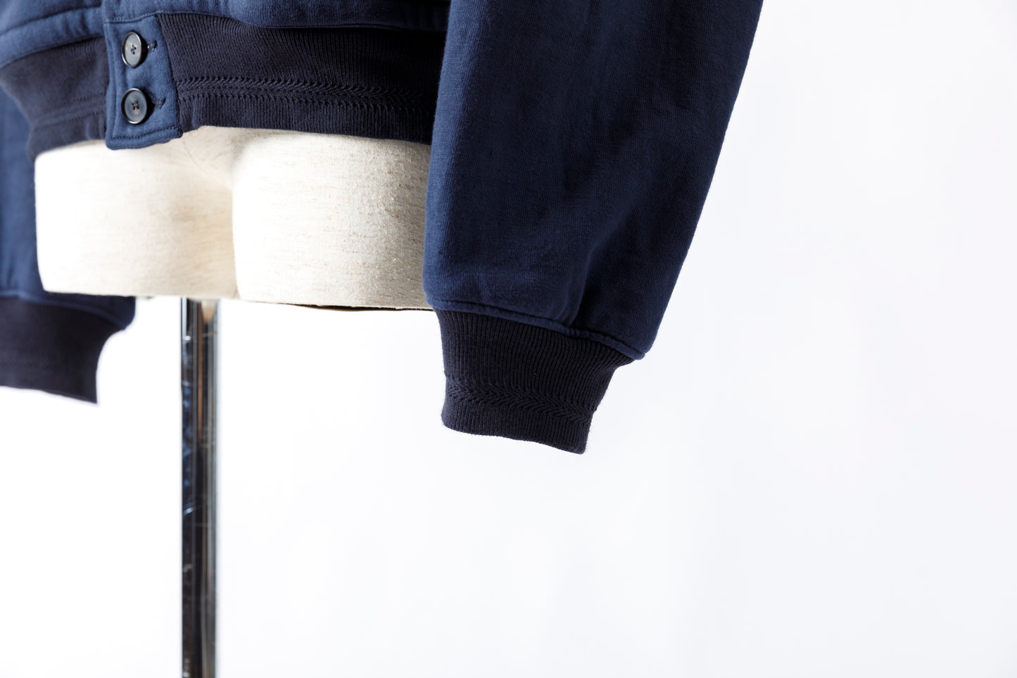 NULABEL / 522-706 GARMENT DYED SWEAT AWARD JACKET - Midnight