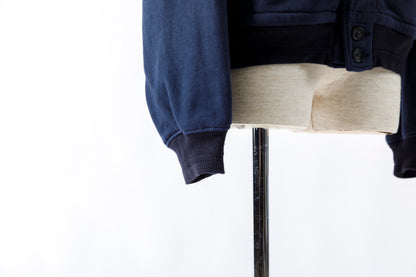 NULABEL / 522-706 GARMENT DYED SWEAT AWARD JACKET - Midnight