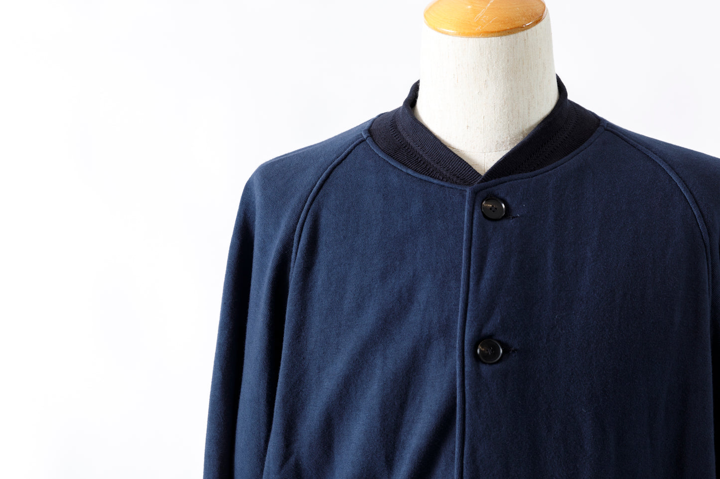 NULABEL / 522-706 GARMENT DYED SWEAT AWARD JACKET - Midnight