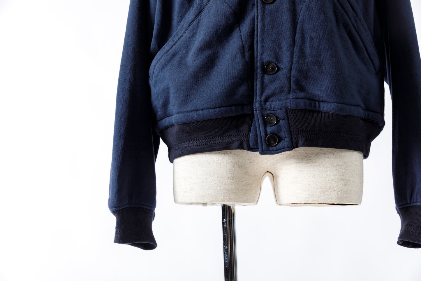 NULABEL / 522-706 GARMENT DYED SWEAT AWARD JACKET - Midnight