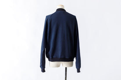 NULABEL / 522-706 GARMENT DYED SWEAT AWARD JACKET - Midnight