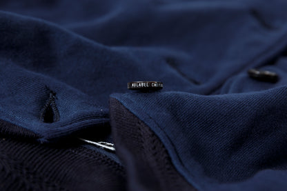 NULABEL / 522-706 GARMENT DYED SWEAT AWARD JACKET - Midnight