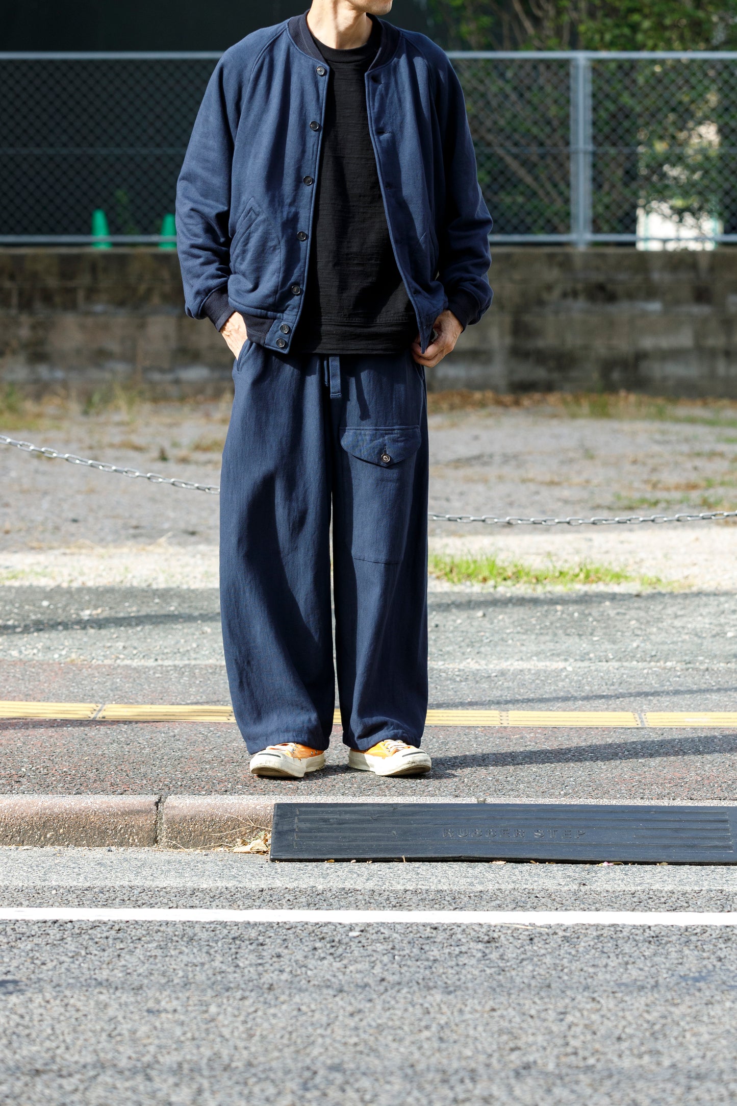 NULABEL / 522-706 GARMENT DYED SWEAT TROUSERS - Midnight
