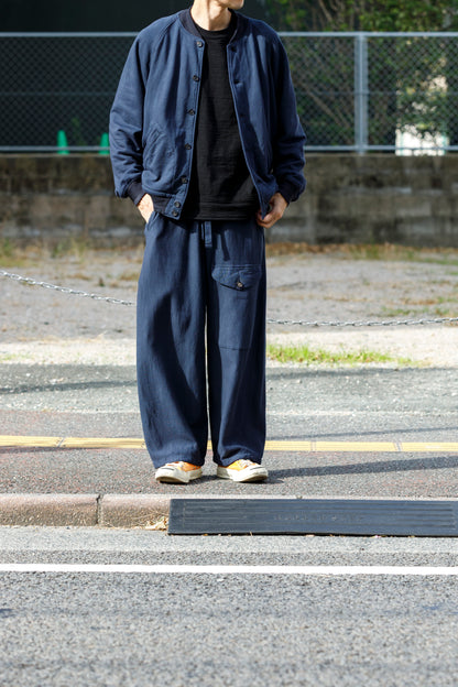 NULABEL / 522-706 GARMENT DYED SWEAT TROUSERS - Midnight