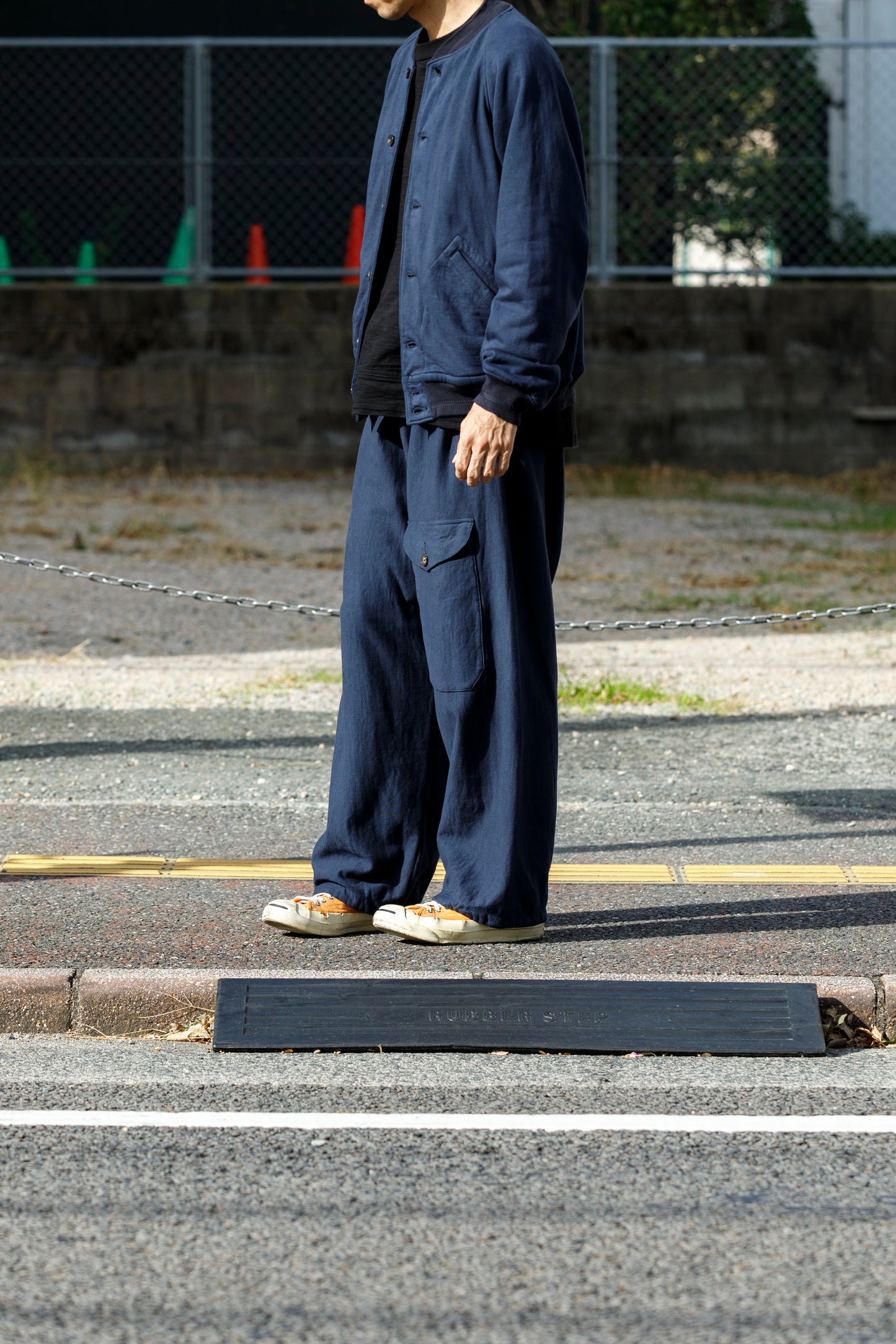 NULABEL / 522-706 GARMENT DYED SWEAT AWARD JACKET - Midnight